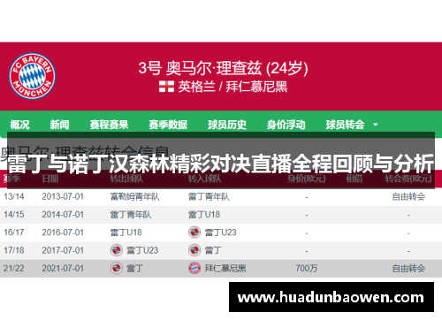 雷丁与诺丁汉森林精彩对决直播全程回顾与分析